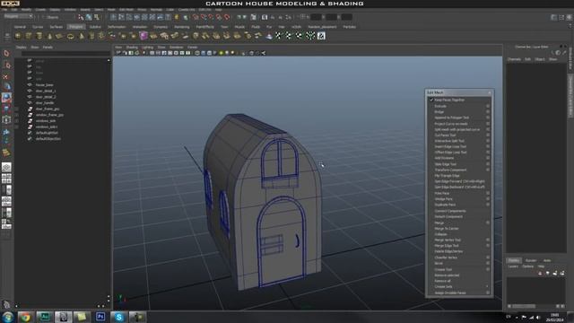 3D визуализация, пример создания дома в Maya смотреть онлайн