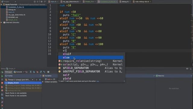16 - Ruby|| Conditionals: IF-ElseIf العبارات الشرطية смотреть онлайн