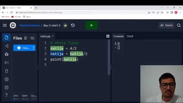 2.6 Python dasturlash tili | Sonlarni yaxlitlash va f-string смотреть онлайн