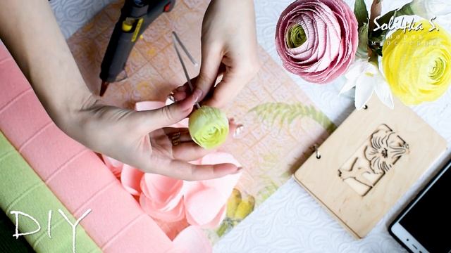 DIY soli4ka_s Ранункулюс з гофрованого паперу/ ранункулюс из гофрбумаги смотреть онлайн