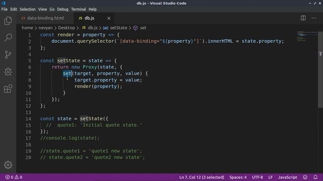 One way data binding in JavaScript смотреть онлайн