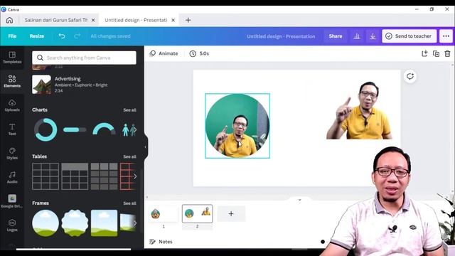 CARA MEMBUAT FOTO KELUAR DARI FRAME DI CANVA DENGAN MUDAH смотреть онлайн