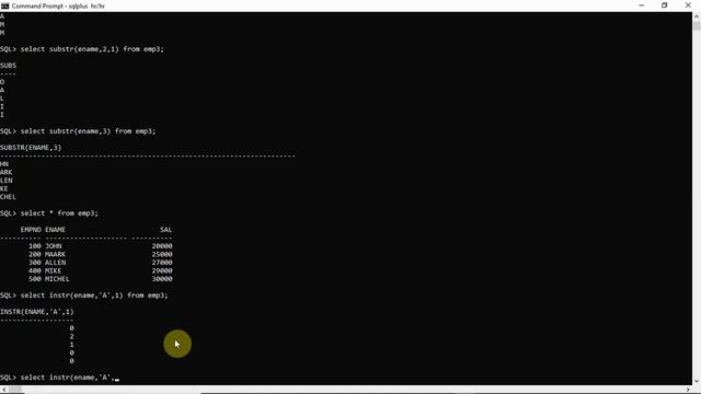 SUBSTR() And INSTR() Functions In Oracle | SUBSTR And INSTR Functions | Oracle SQL Tutorial