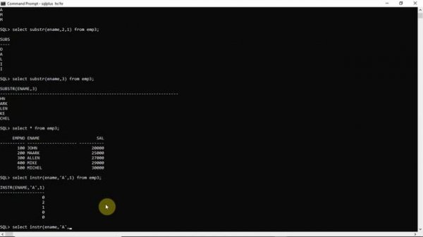 SUBSTR() and INSTR() Functions in Oracle | SUBSTR and INSTR Functions | Oracle SQL Tutorial