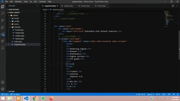 PHP Admin Panel #3: How to make table with paginate, search box & pop up Modal Form using bootstrap
