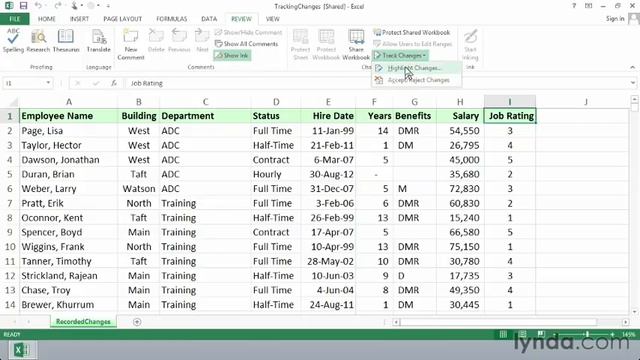 Excel 2013 Training Tutorials-11 Security and Sharing (Tracking Changes) смотреть онлайн