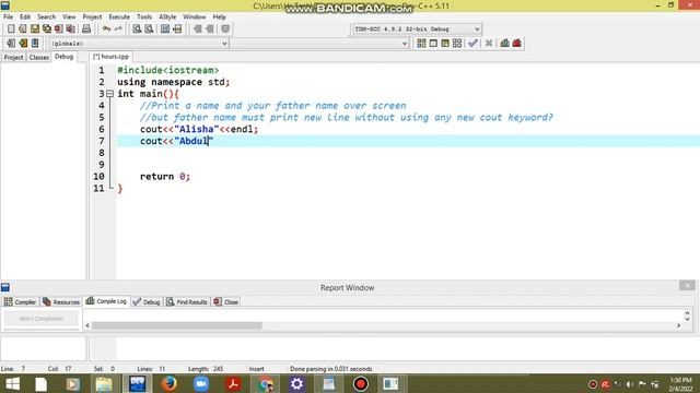 lecture#1 How to Print a name and your father name with certain conditions||complete||teahwithfizza смотреть онлайн