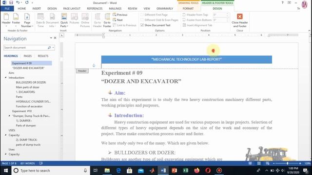 How to add header, footer and page number in Ms Word смотреть онлайн