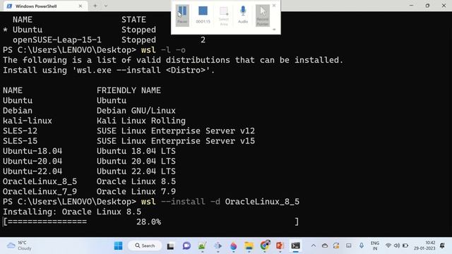 Oracle Linux 8 5 installation in WSL on Windows 11 смотреть онлайн