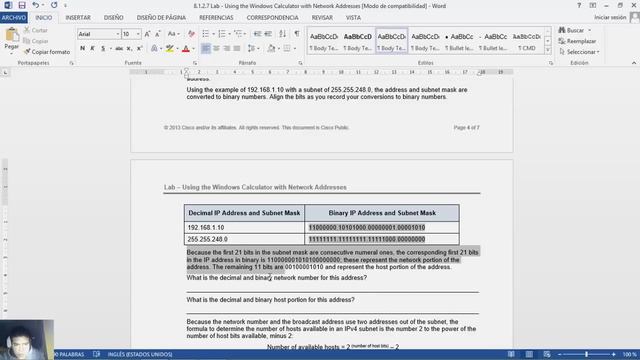 7.1.2.8 - 8.1.2.7 Lab - Using the Windows Calculator with Network Addresses смотреть онлайн