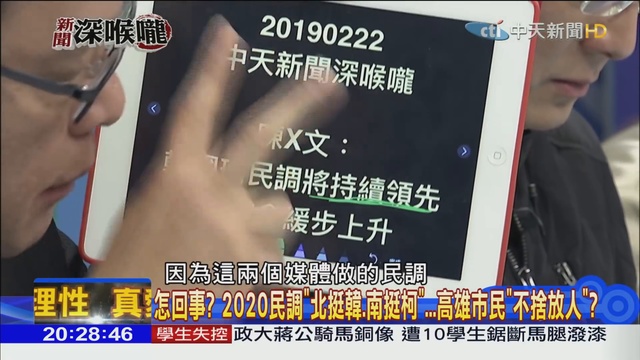 2019.02.22新聞深喉嚨 怎回事？ 2020民調 北挺韓、南挺柯 …高雄市民 不捨放人 ？_1 смотреть онлайн