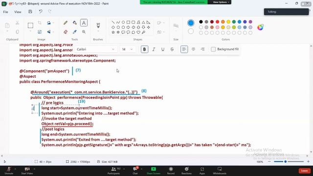 18th Nov Spring ___Explanation of SpringAOP @ around annotation example program contril flow смотреть онлайн