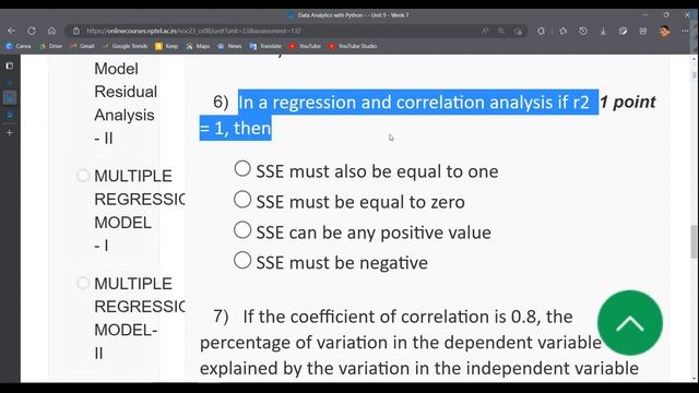 Data Analytics with Python Nptel Assignment 7 Quiz Answers 2023 смотреть онлайн