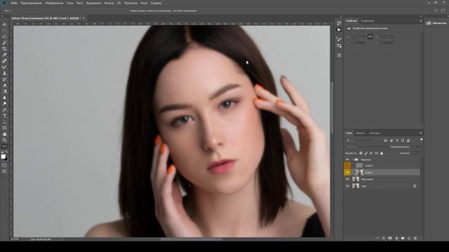 Как обработать кожу в ФШ / Ленивая частотка / Ленивое частотное разложение/ Photoshop смотреть онлайн