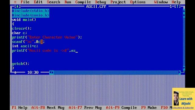 C Language Program 1 : Input a character and print its corresponding ASCII Code and vice versa हिंद смотреть онлайн