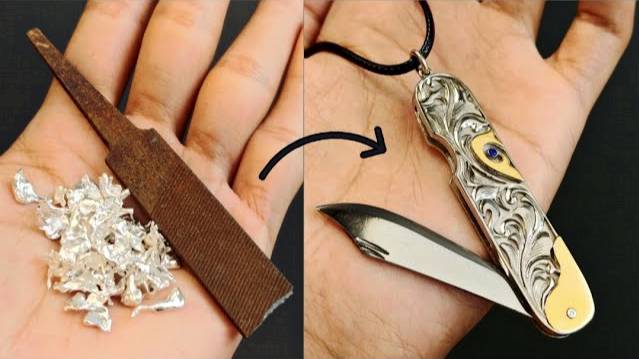 i turned a rusty file into a neck knife - handmade jewelry смотреть онлайн