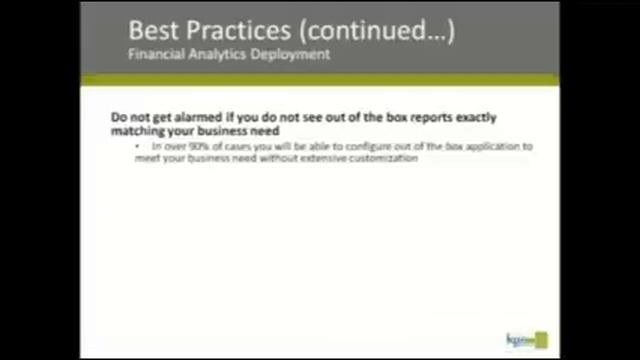 Webinar : Best Practices with Oracle BI Financial Analytics смотреть онлайн
