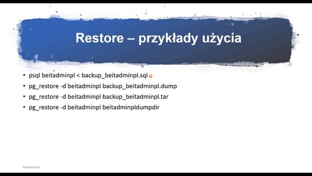#4 Backup - PostgreSQL, pg_dump, pg_restore, psql | Tutorial PL смотреть онлайн