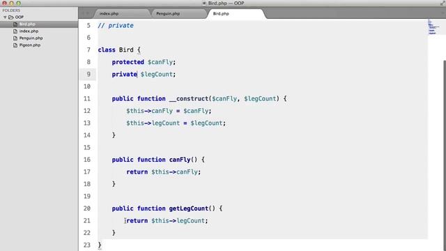 PHP Object Oriented Programming OOP Visibility 5 13 смотреть онлайн