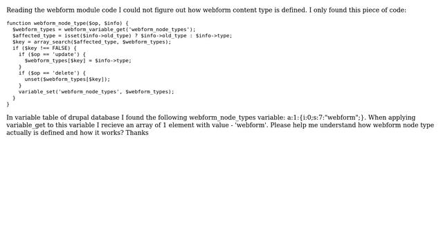 Drupal: How is webform node type is defined in webform module? смотреть онлайн