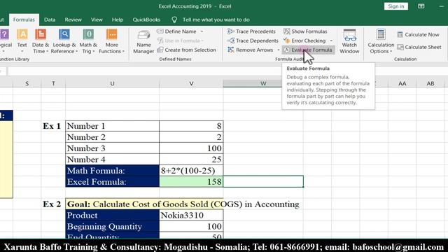 Excel Accounting 2019 #6 Excel's Order of Operations, Af Somali смотреть онлайн
