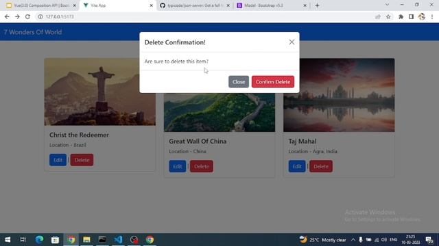Part-5|Vue(3.0) Composition API| Bootstrap(v5)|JSON Server| CRUD Example| Implement Delete Operatio смотреть онлайн