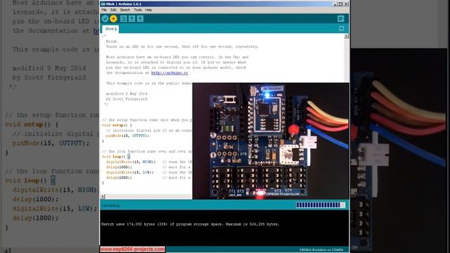 Arduino IDE test - ESP8266 CBDBv2 Evolution DevBoard смотреть онлайн
