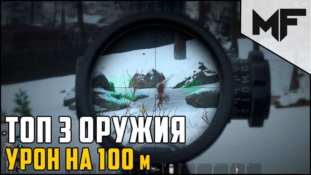 ТОП 3 оружия и урон на 100 метров в SCUM смотреть онлайн