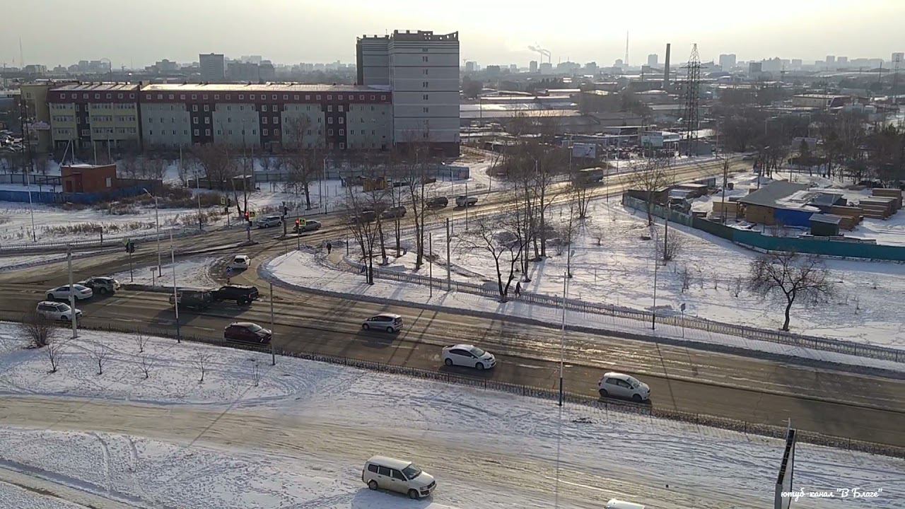 Благовещенск. Вид из дома Игнатьевское шоссе, 5 смотреть онлайн