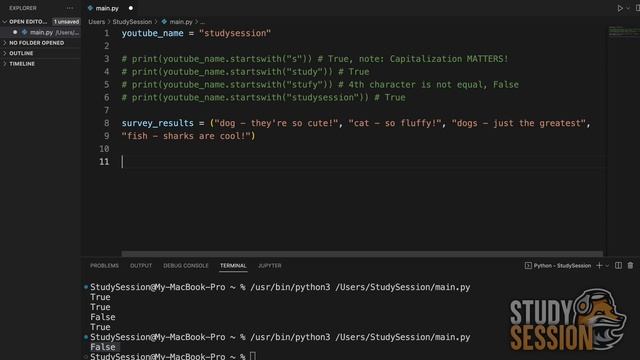 How To Use Startswith Method In Python смотреть онлайн
