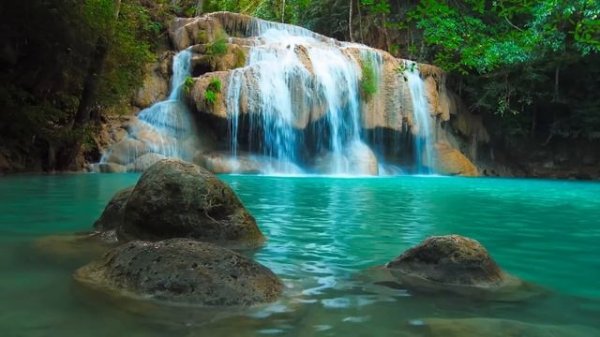 Soothing Headache, Migraine, Pain and Anxiety Relief - Gentle Waterfall, Open Heart Music, Helios 4
