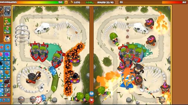 Overpowered Dartling Gunner Hyda Pod Rockets BREAKS Bloons Tower Defense Battles 2 смотреть онлайн