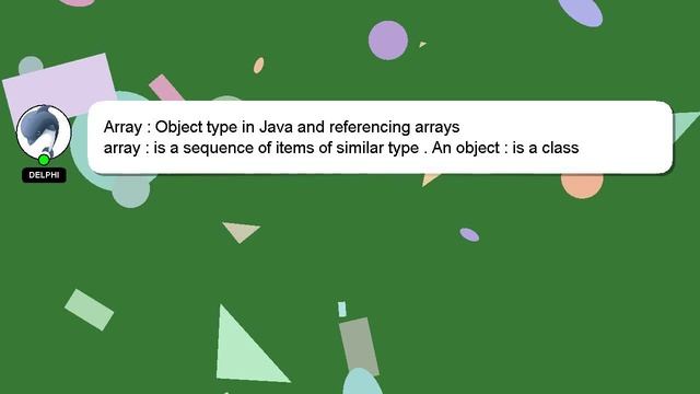 Array : Object type in Java and referencing arrays смотреть онлайн
