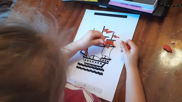 Аппликация из пластилина.Подарок папе к 23 февраля. смотреть онлайн