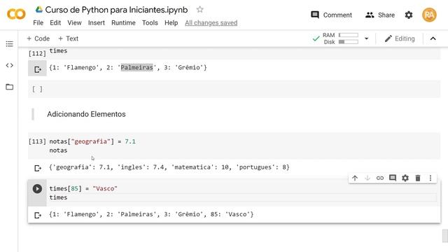 GOOGLE COLAB | CURSO RÁPIDO DE PYTHON PARA INICIANTES - AULA 3: Dicionários, IF / ELSE / ELIF смотреть онлайн