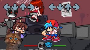 ? СУМАСШЕДШАЯ КЬЮТИ РОБОТ во Friday Night Funkin' vs QT HARD MODE ПРОТИВ Весёлый Кот