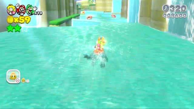 Super Mario 3D World Мир 1-4 Бурные водопады Плесси Прохождение [Wii U] смотреть онлайн