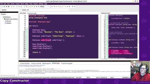 Copy constructor - C++ programming practice смотреть онлайн