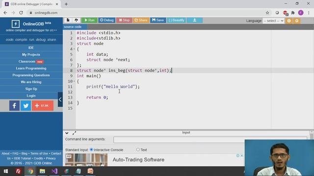 Inserting a Node at beginning of Singly Linked List смотреть онлайн