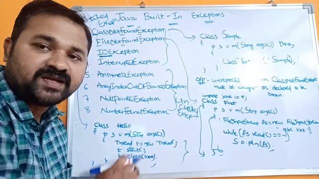 Built-in Exceptions in Java with examples || Types of Exceptions || Checked Exceptions || Unchecked смотреть онлайн