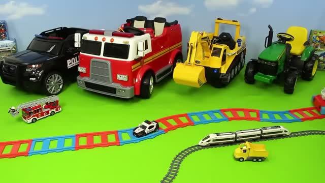 Пожарная Машина, Трактор и Полицейский автомобиль смотреть онлайн