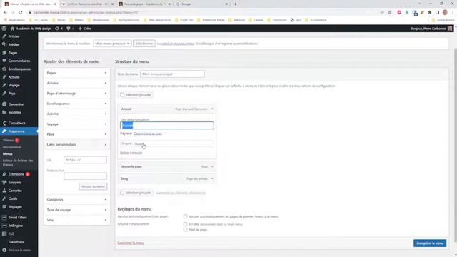 LES URL, LES LIENS ET LES MENUS DANS WORDPRESS смотреть онлайн