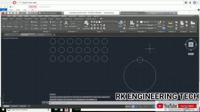 how to draw matrix in autocad drawing| how to use array command| how to draw array in autocad 2020 смотреть онлайн