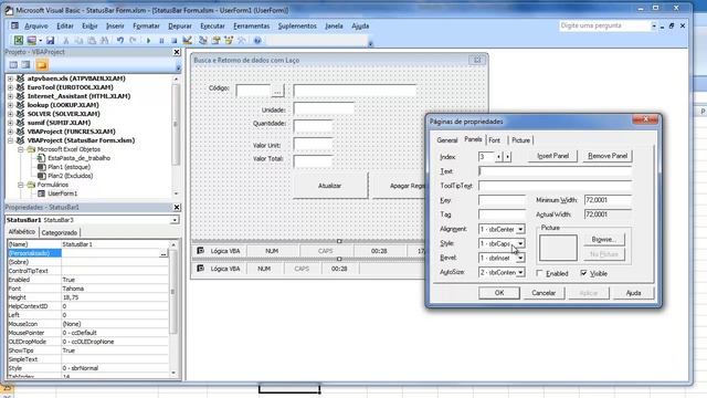 Vídeo Aula 43 - StatusBar em formulário do excel com VBA смотреть онлайн