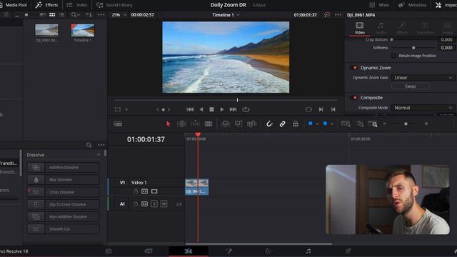 How to : Dolly Zoom Effect - DaVinci Resolve смотреть онлайн