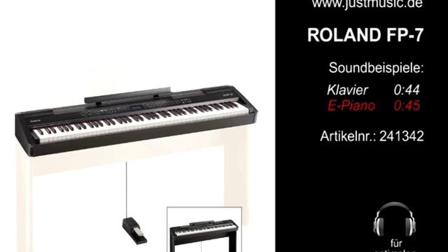 Roland FP-7 portable epiano played and recorded смотреть онлайн