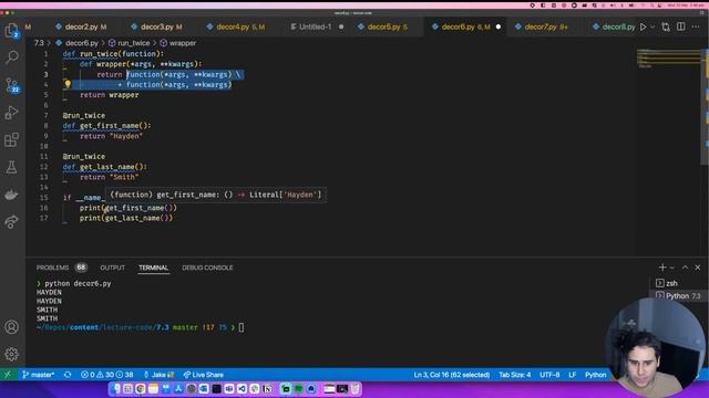 COMP1531 Week 7 Lecture 2 | Decorators смотреть онлайн