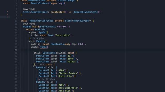 Flutter: How to remove divider in datatable смотреть онлайн