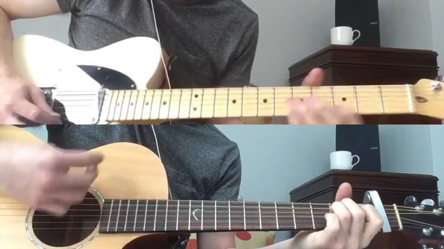 Green Day - Boulevard of Broken Dreams - Acoustic/Electric Guitar Split Screen Cover смотреть онлайн