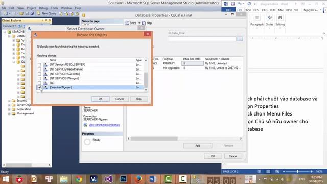[Sql Server] Sửa lỗi không tạo được database diagram trong sql server- VNamBlog смотреть онлайн